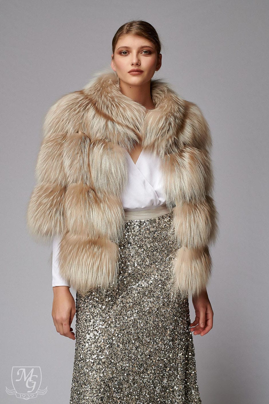 Jacket in Amber fox fur, model 5611 - Image 6