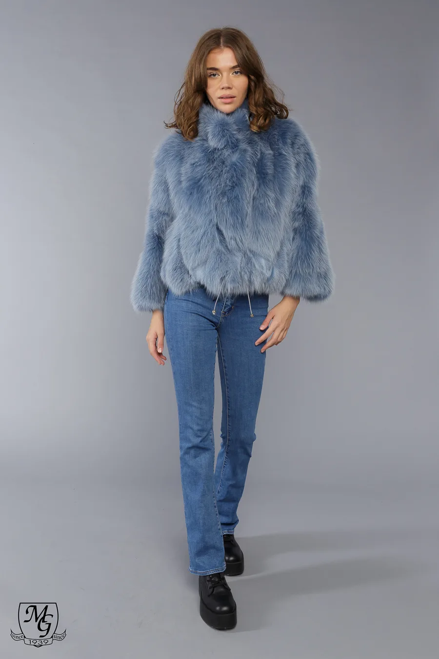 Blue Jeans Fox Fur Jacket, Model 6343 - Casa de blanuri MG