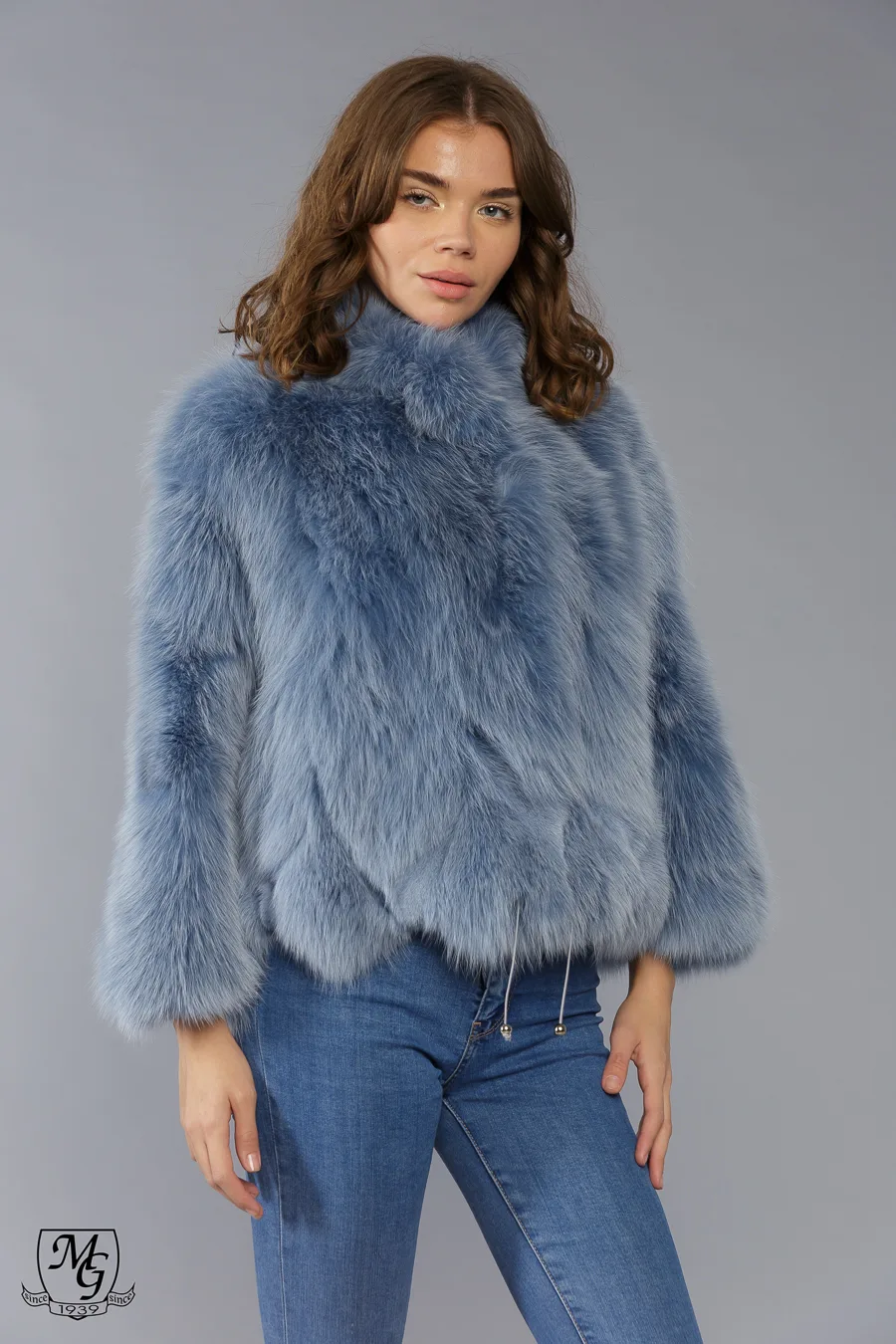 Blue Jeans Fox Fur Jacket, Model 6343 - Casa de blanuri MG