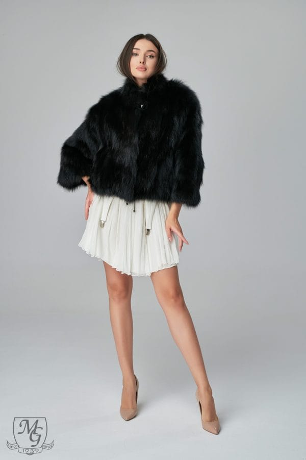 Black fox jacket, model 6343