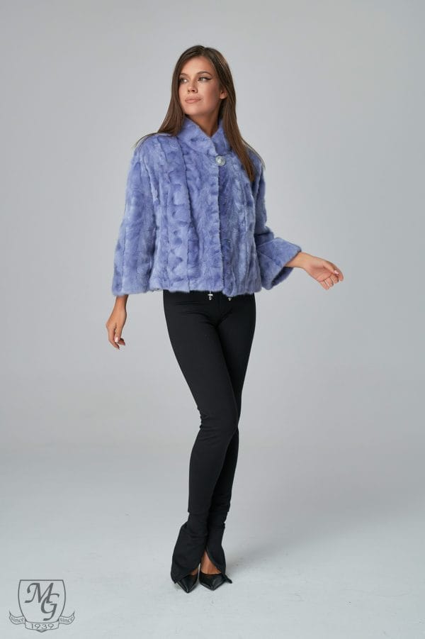 Lavender mink jacket, model 6343
