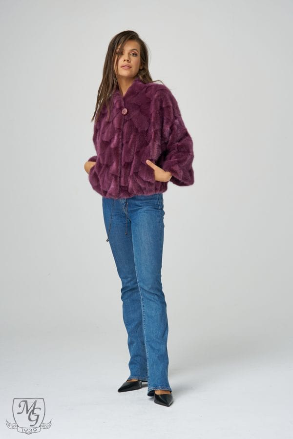 Ruby Red mink jacket, model 6343