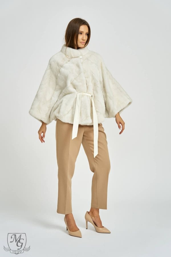 White mink jacket, model 5092