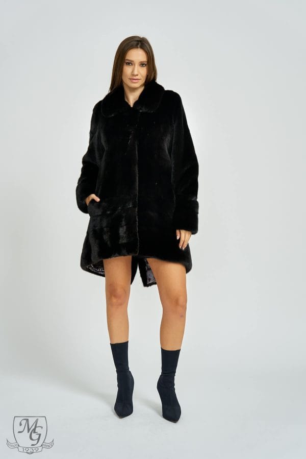 Black mink jacket, model 6151