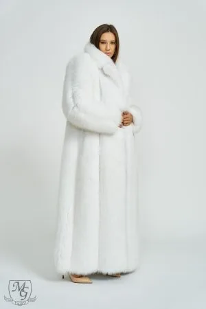Shadow White fox coat, Riana model - Casa de blanuri MG