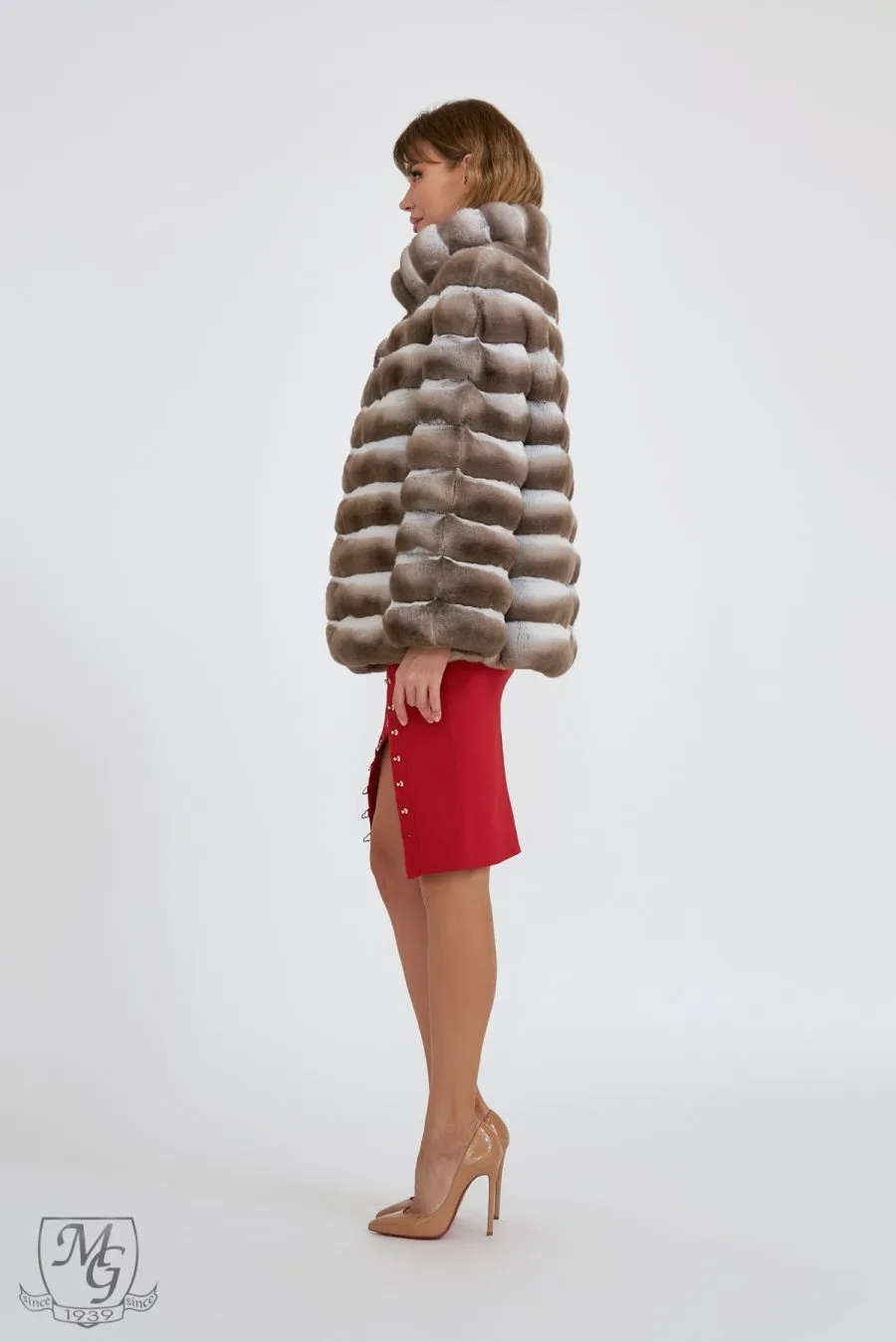 Natural beige Select Quality chinchilla jacket - Casa de blanuri MG Natural beige Select Quality chinchilla jacket - Casa de blanuri MG