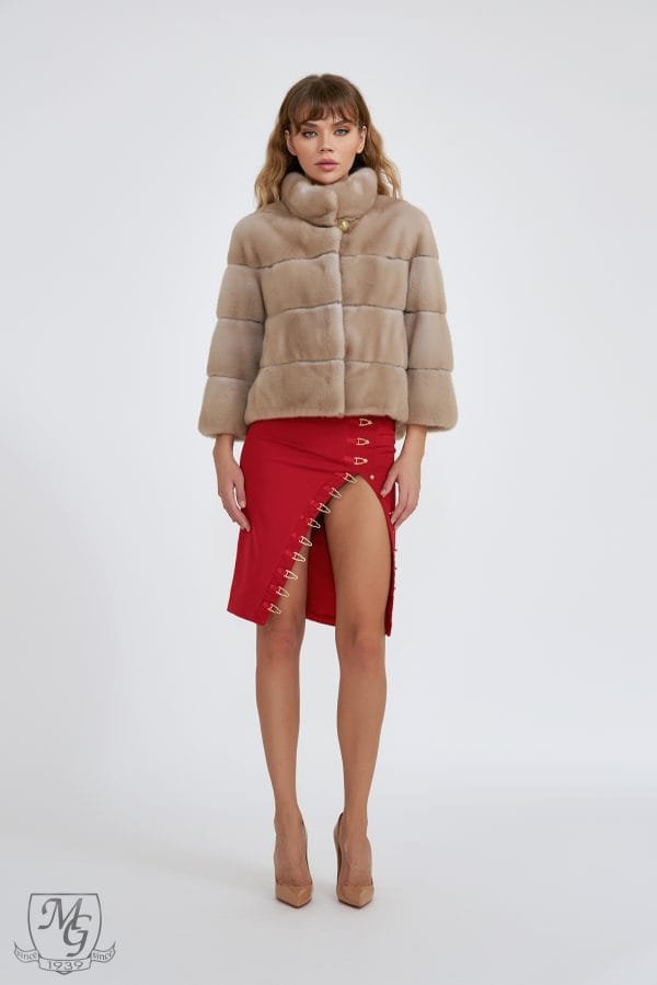 Velvet Palomino mink jacket