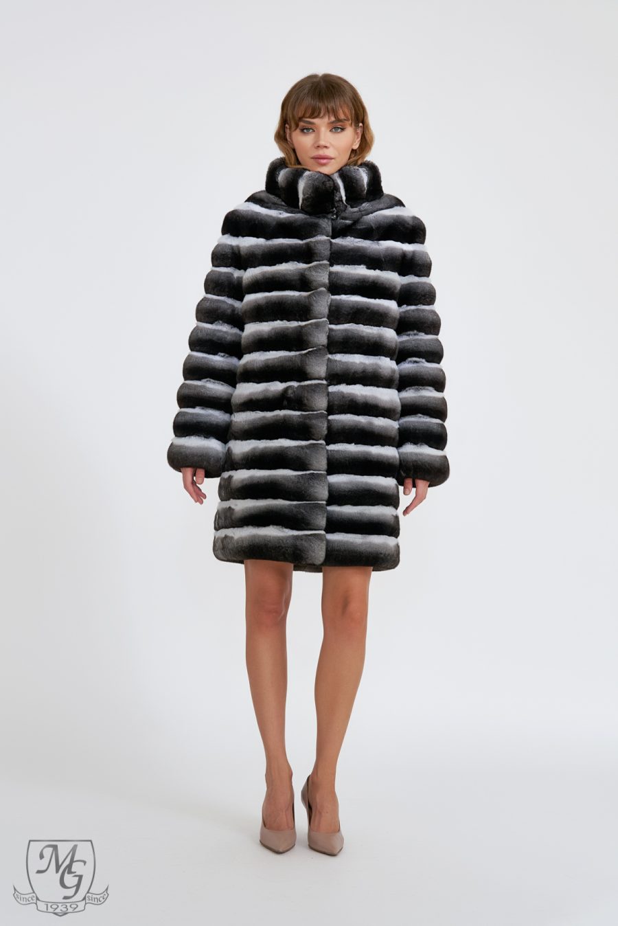 Natural Select Quality XXXDARK chinchilla jacket, Clarity 1, Caret model - Image 2