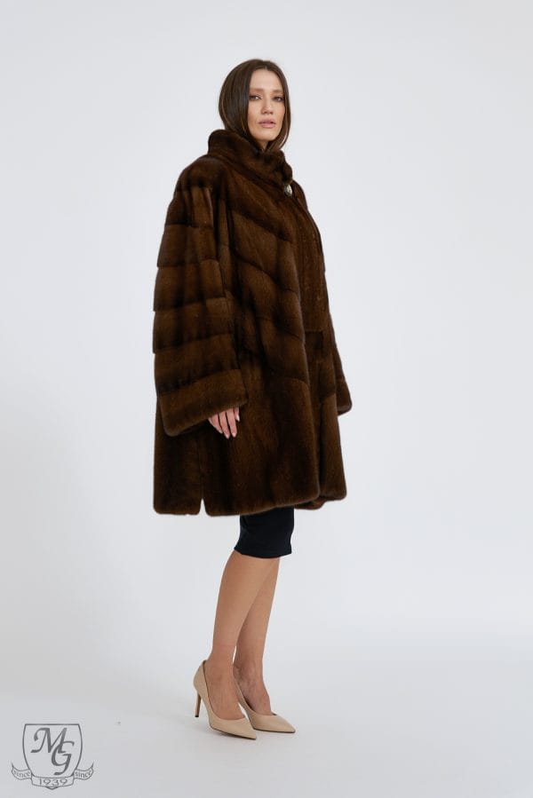 Female Scanbrown mink coat, model 5947