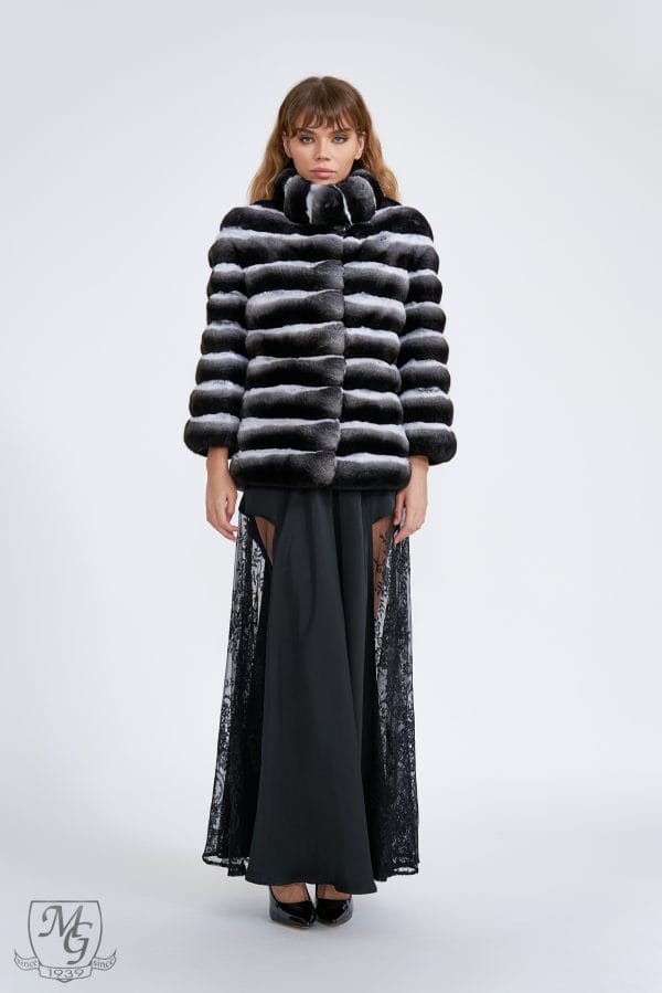Natural Select Quality XXXDARK chinchilla jacket, Clarity 1, model 5611