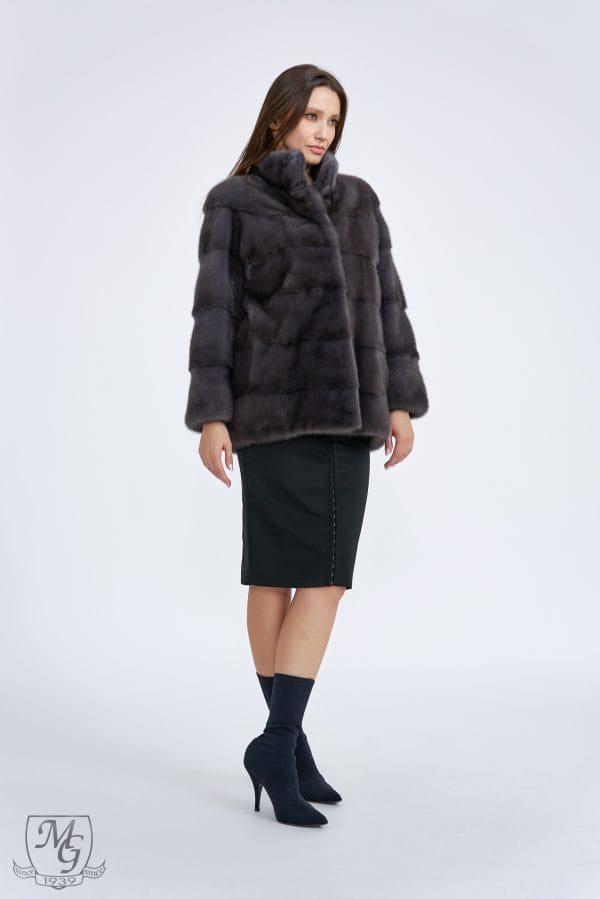 Blue Iris type mink jacket
