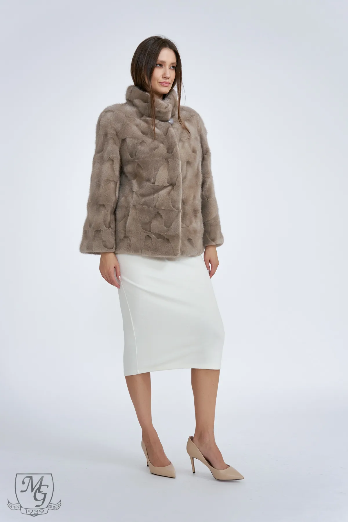 Brown Mink Jacket 6343 - Casa de blanuri MG