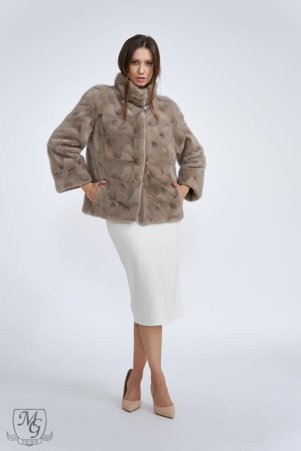Silverblue mink jacket, model 5611