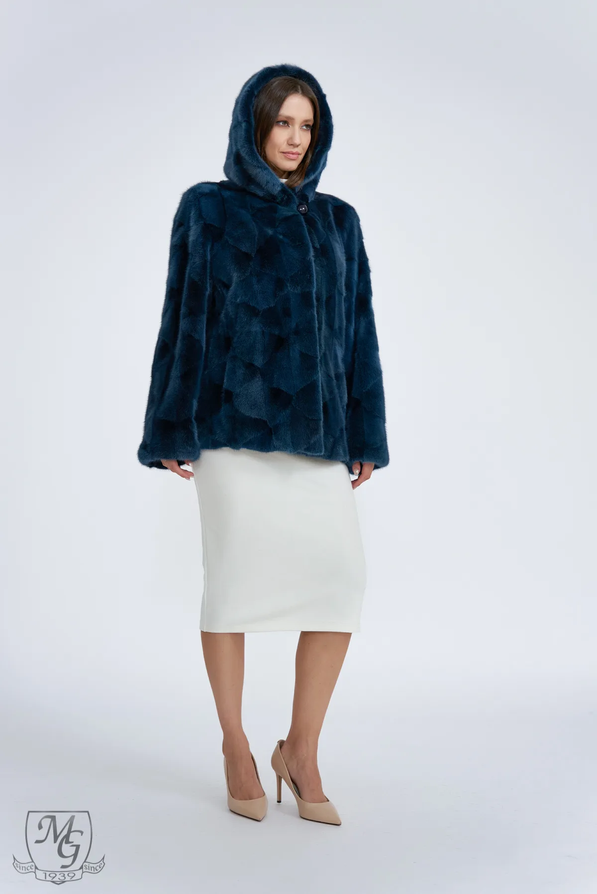Black fox jacket, model 6343 - Casa de blanuri MG