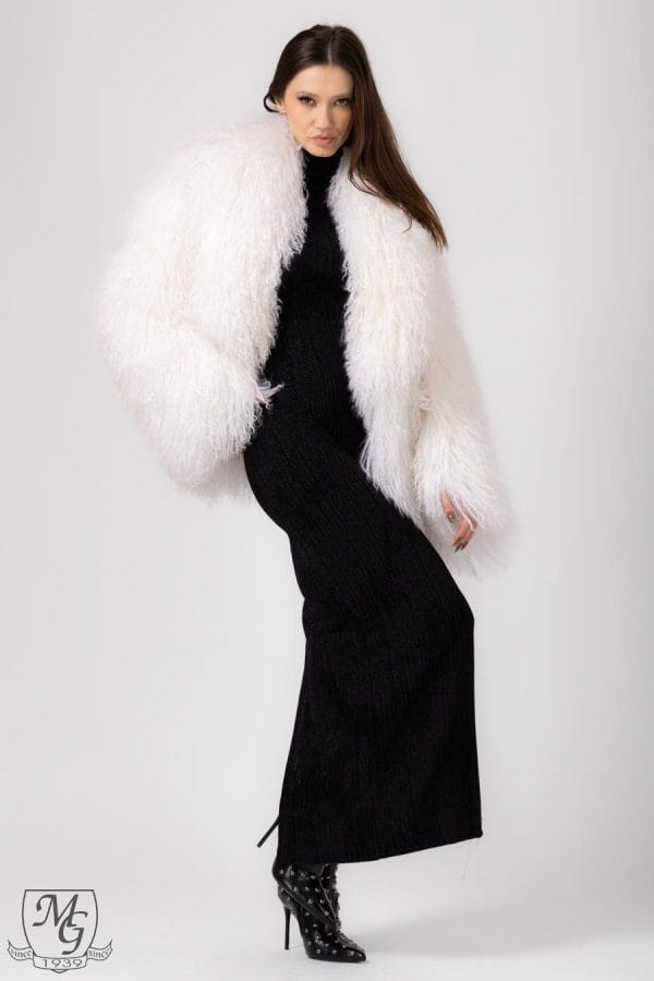 White Tibetan Lamb (Mongolino) Jacket