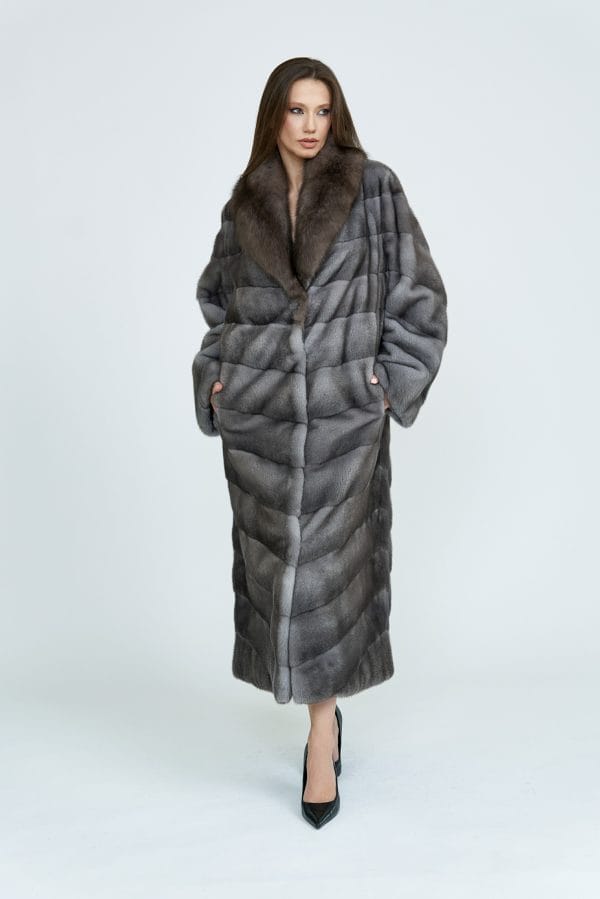 Mink Coat with Russian Sable Notch Collar