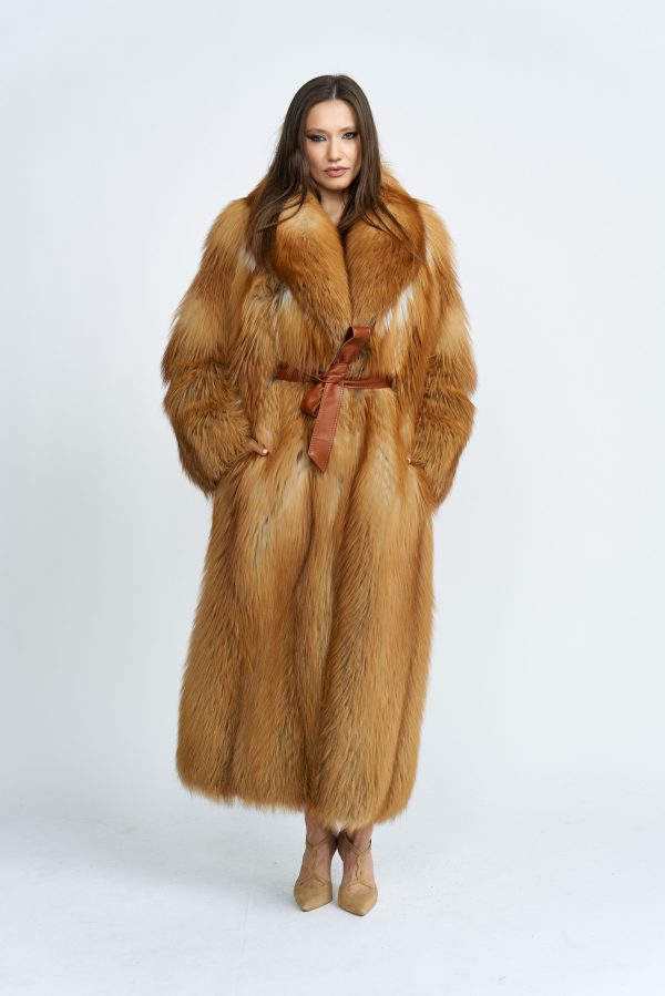 Gold Dalia Fox Coat