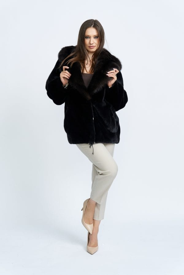 Mink Jacket with Russian Sable Collar