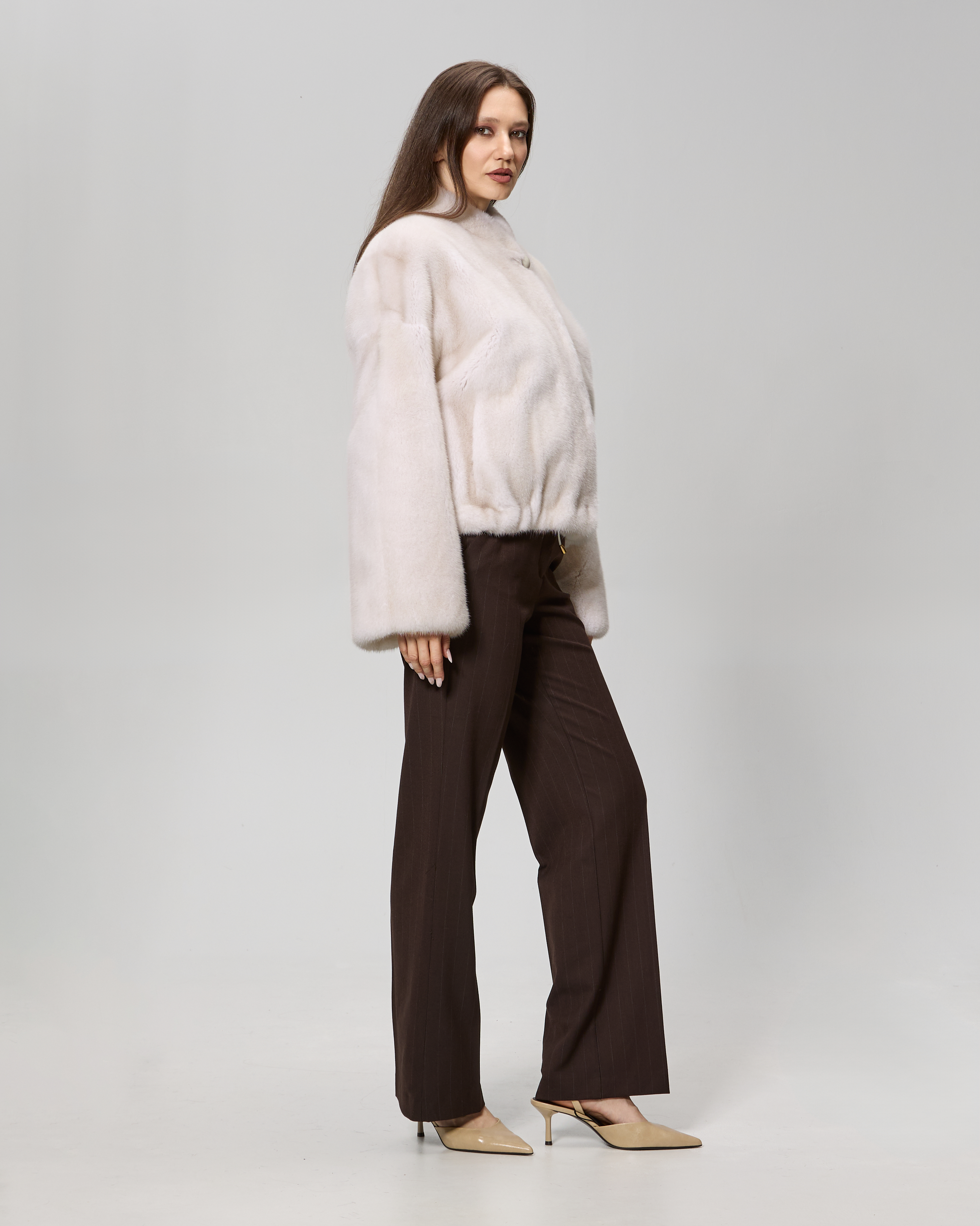 Jacheta din blana de vizon (nurca) Velvet Perla model 6343