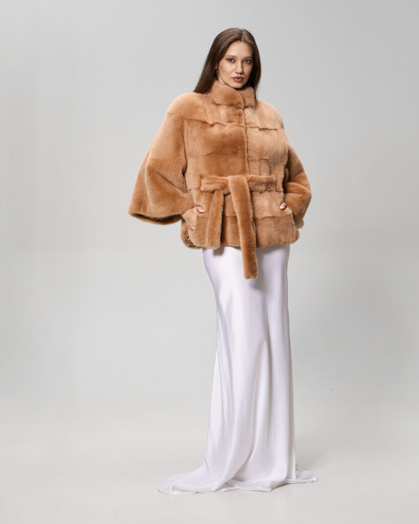 Jacheta din blana de vizon (nurca) Velvet Orange model Newton