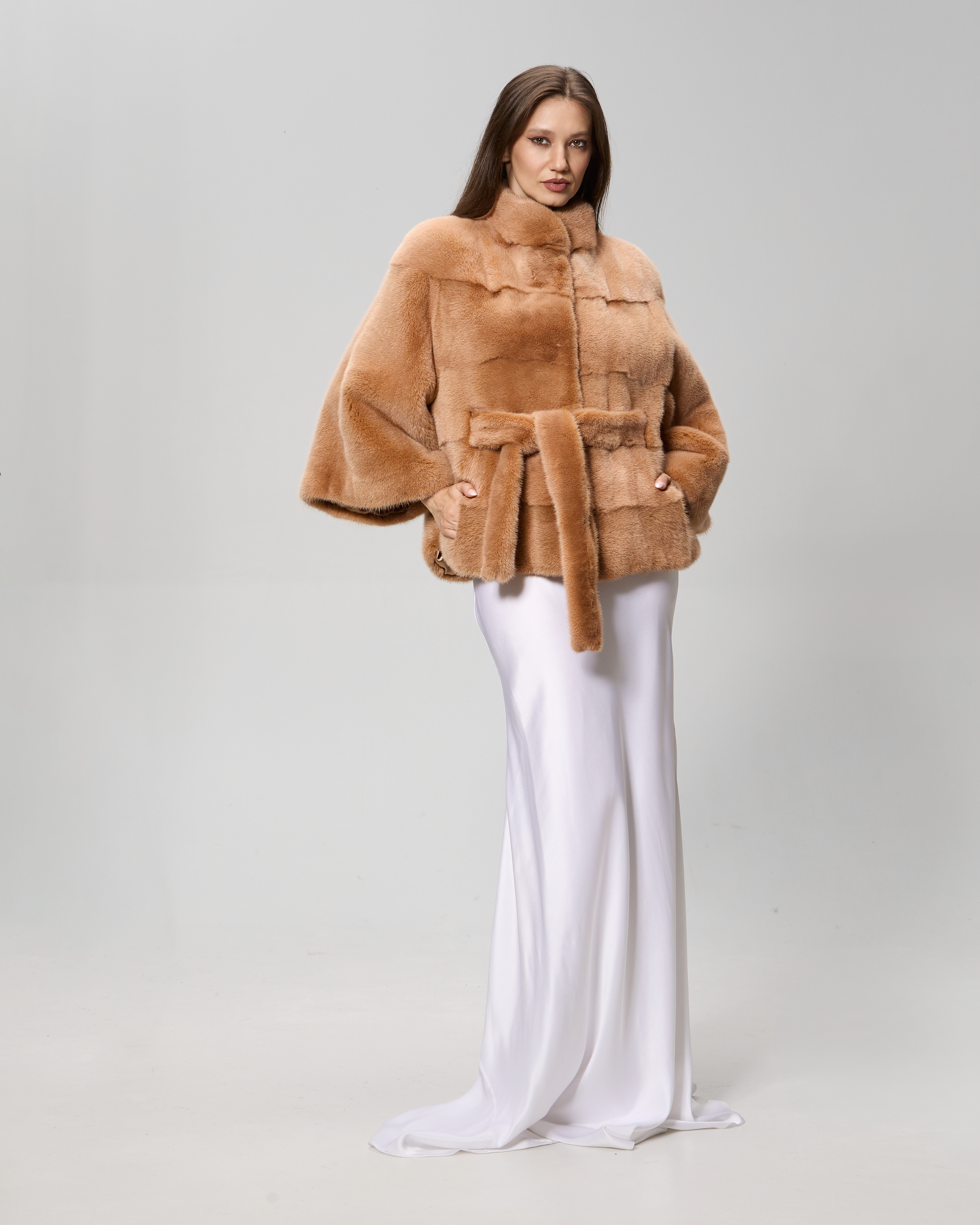 Jacheta din blana de vizon (nurca) Velvet Orange model Newton